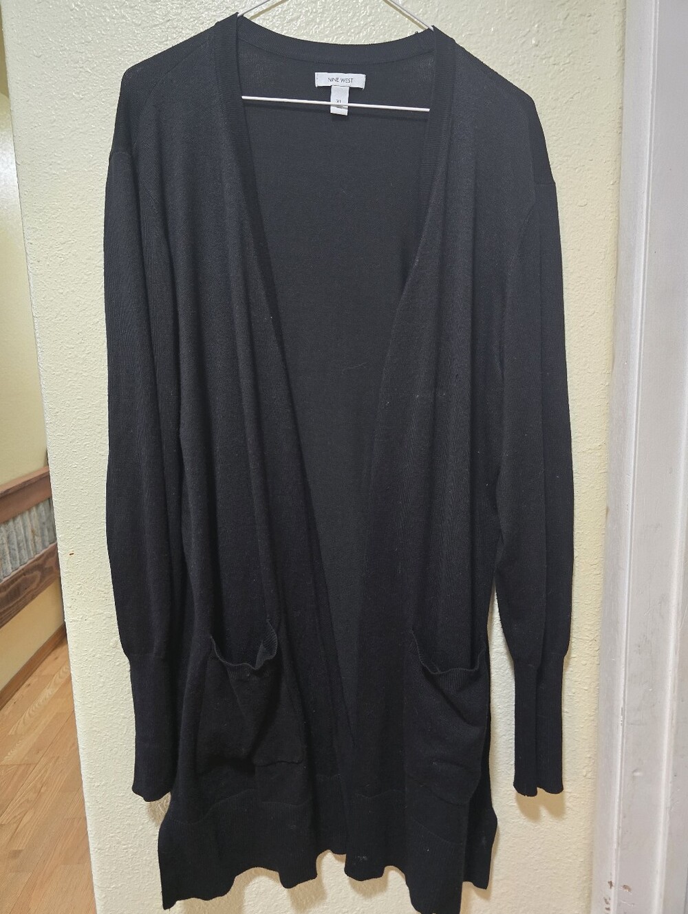 Nine West Open-Front Long Cardigan